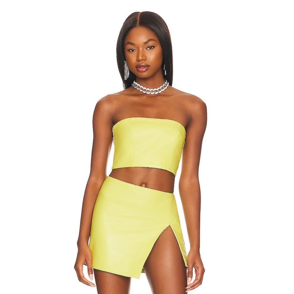 Camila Coelho Collection leather skirt